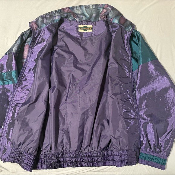 Vintage Purple and Teal Women's Jacket - Picture 4 of 6